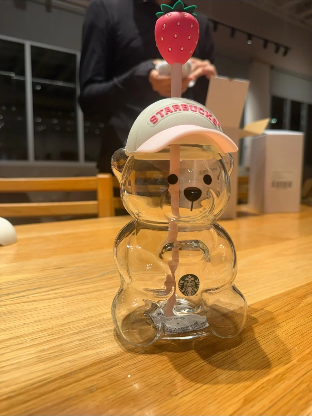 LIMITED ADDITION Starbucks Clear Bear Tumbler!!! Still new and in original box